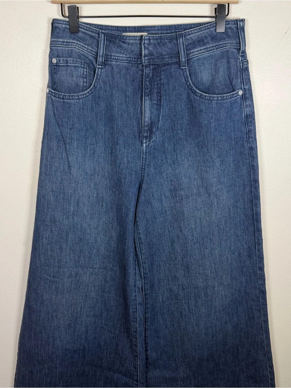 Anthropologie Pilcro High Rise Wide Leg Trouser Jeans Blue Women’s Size 28 Boho - Picture 4 of 7